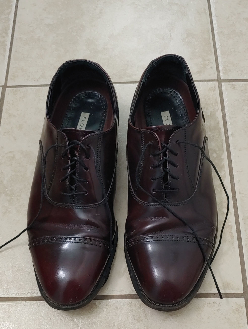 Florsheim Oxford Men’s 9 Burgundy Leather Dress Shoes